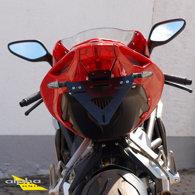 alpha Technik Number Plate Holder for MV Agusta 675 / 800, Type F3, Model Year 2012-