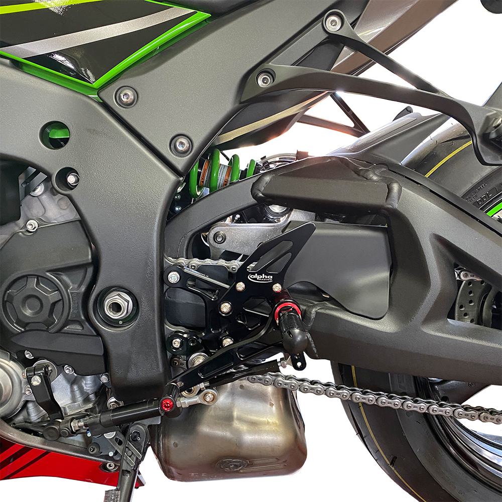 >TRACK< Rearset System black Kawasaki ZX10R 2016-