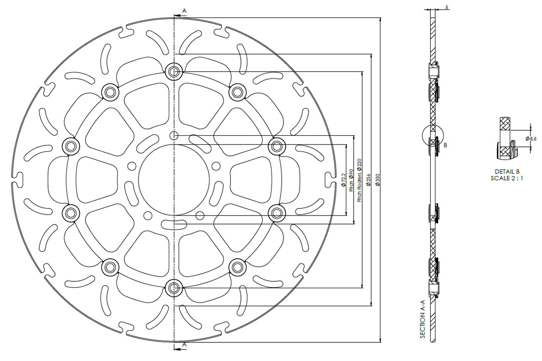 alpha Technik floating brake disc ABD33