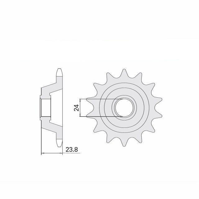 Sprocket, 17 Teeth, 530 Pitch