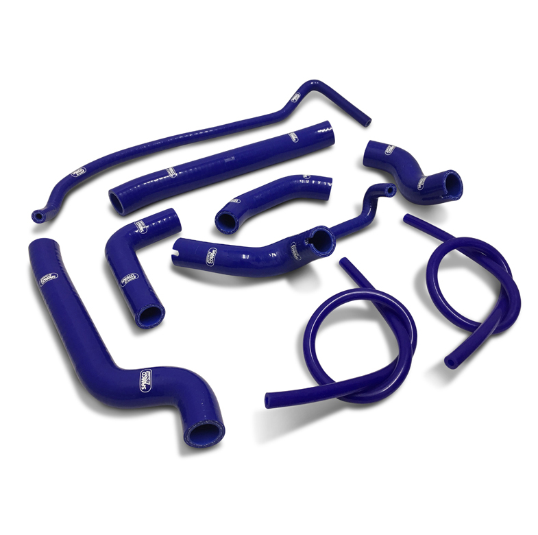SAMCO SPORT 9-piece blue silicone hose kit for Ducati 939 Supersport (S), 2017-2020 and Supersport 950 (S), 2021-2025