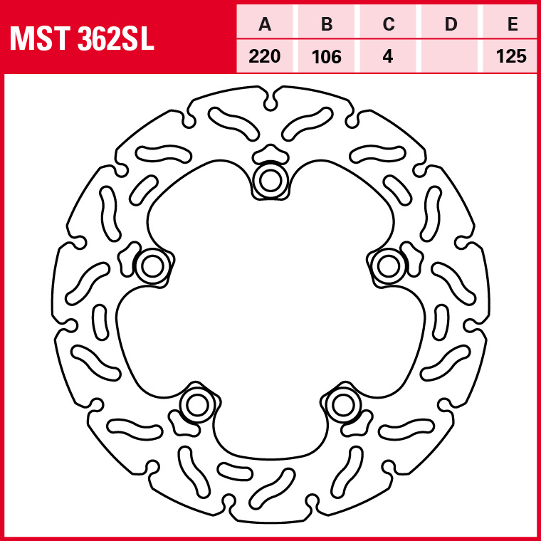 TRW brake disc Fixed Racing MST362SL
