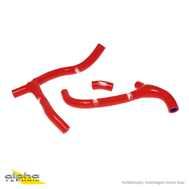 SAMCO SPORT Silicone Hose Kit Y-Piece - Race Design red for Honda CRF450R Model Year 2009-2012