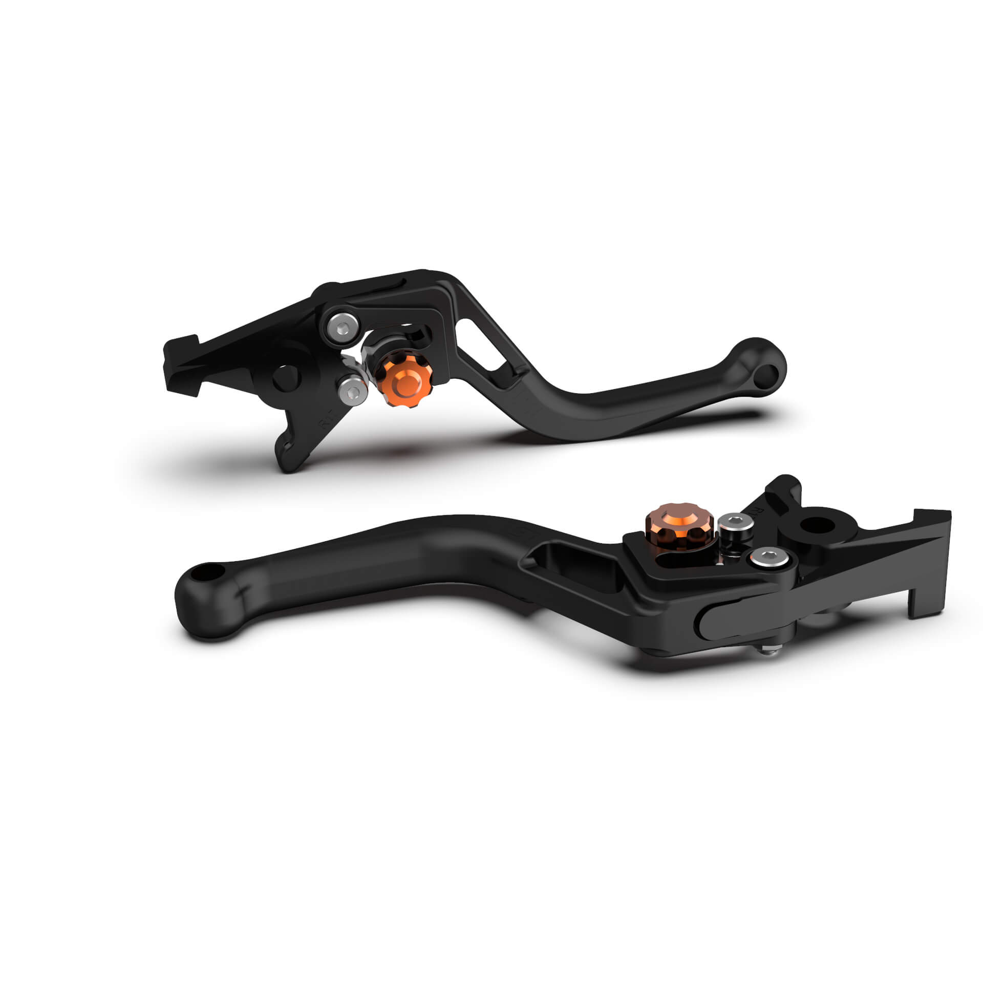 LSL clutch lever BOW L17, short, black bead blasted/orange