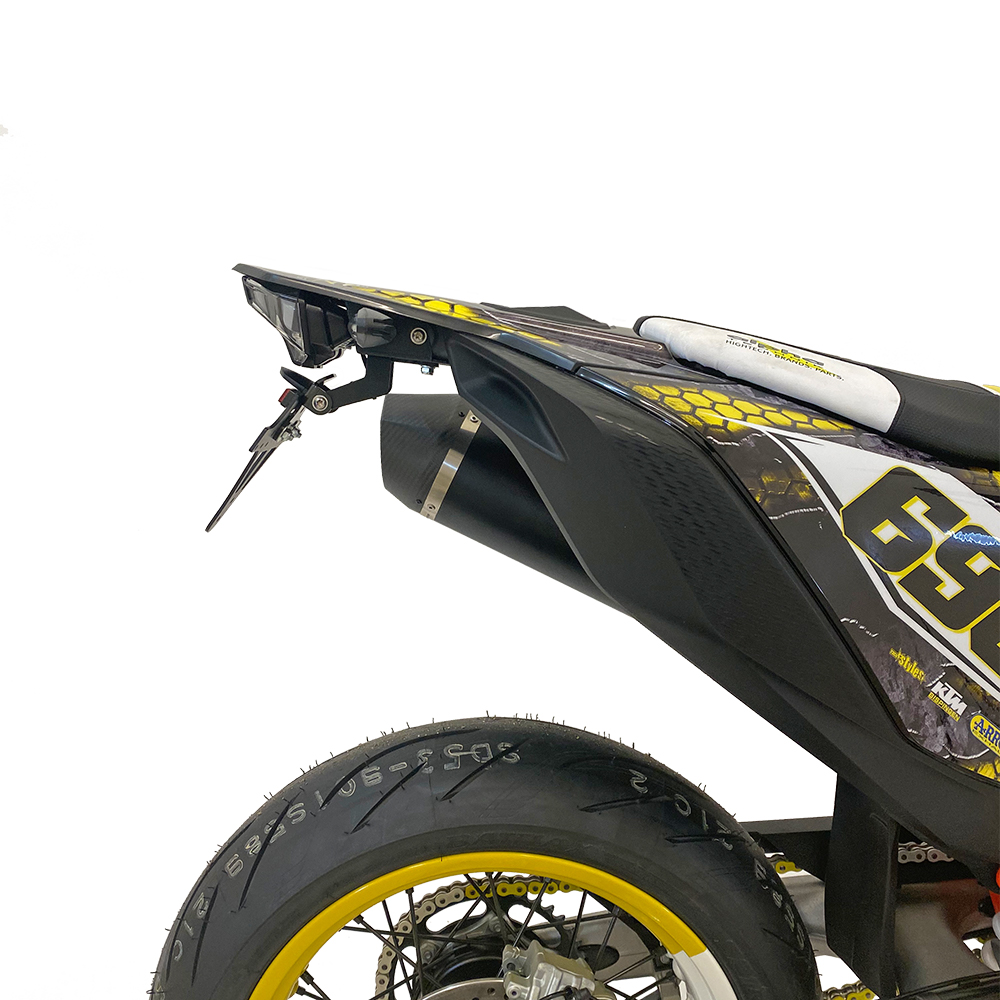 alpha Technik Number Plate Holder for KTM 690SMC R; Type KTM690LC4; Model Year 2019-