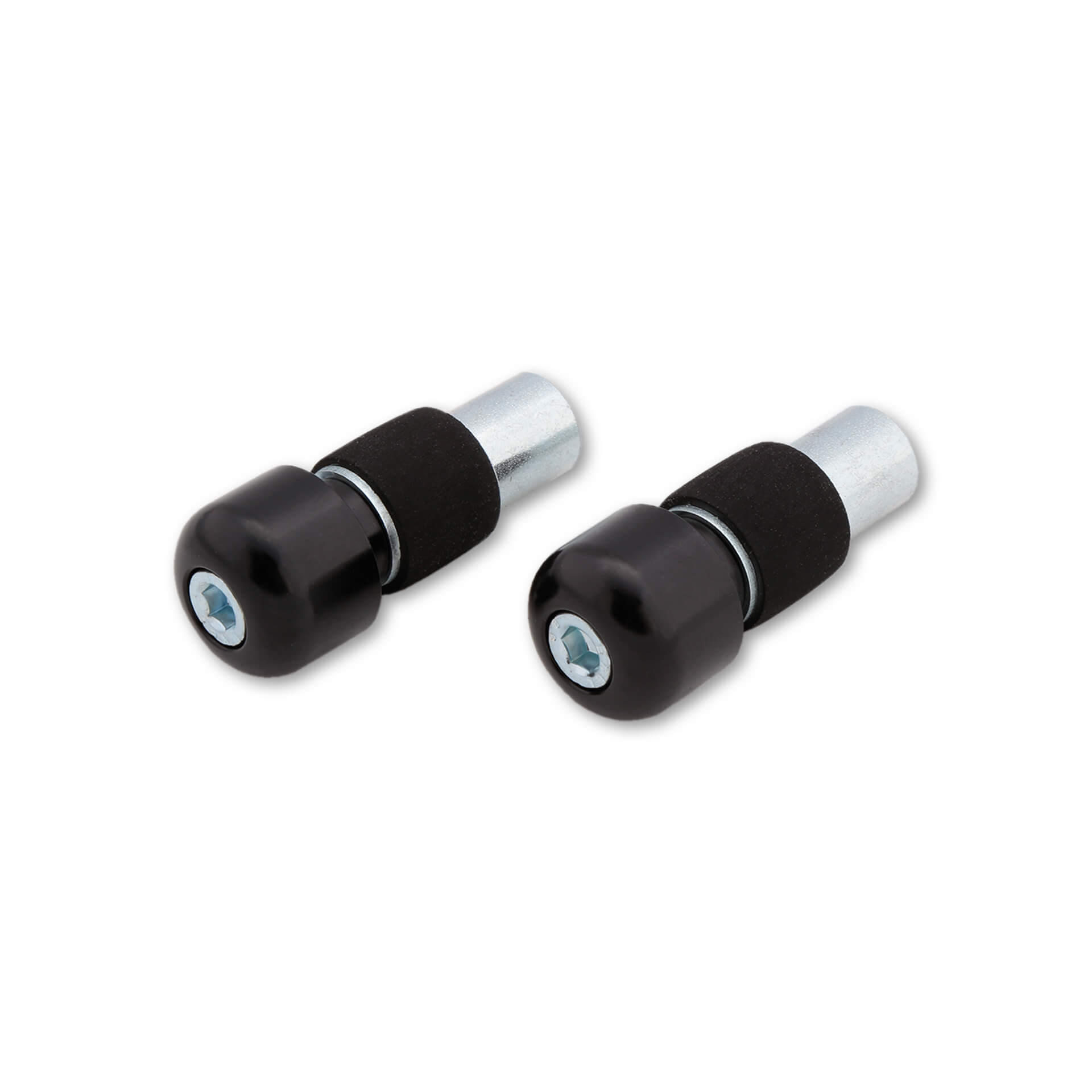 LSL handlebar bar ends, cylindrical, small, for 18 mm inner diameter, for steel handlebars, black