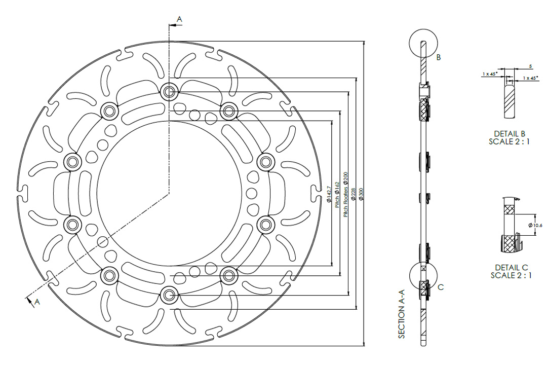 alpha Technik floating brake disc ABD33