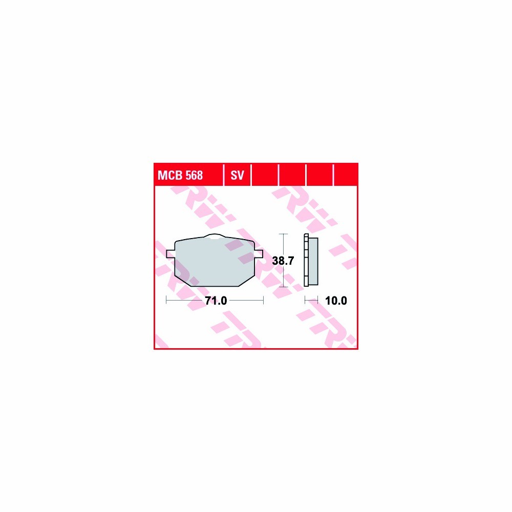 TRW Brake Pad Set Allround MCB568 Front
