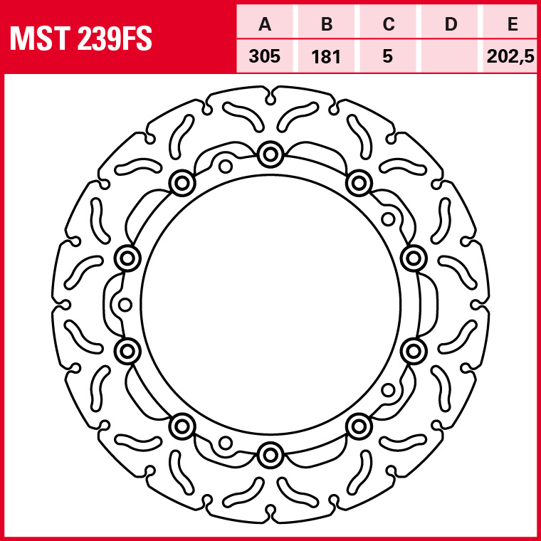TRW Brake Disc BMW Floating System MST239FS