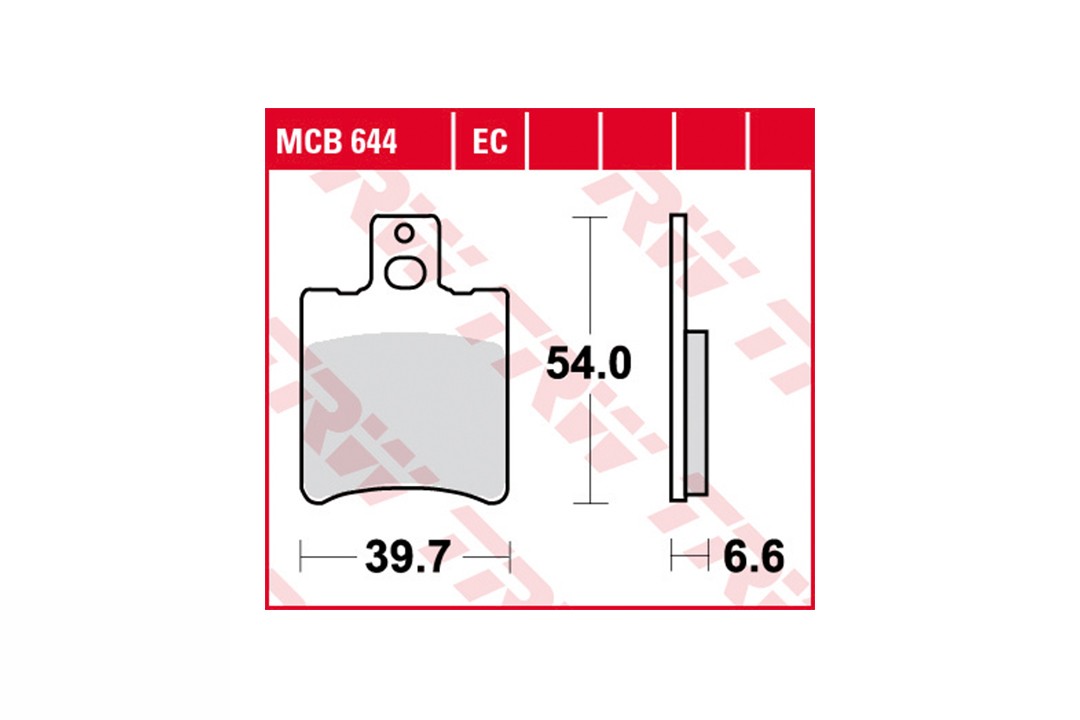 TRW brake pad pad set MCB644EC front