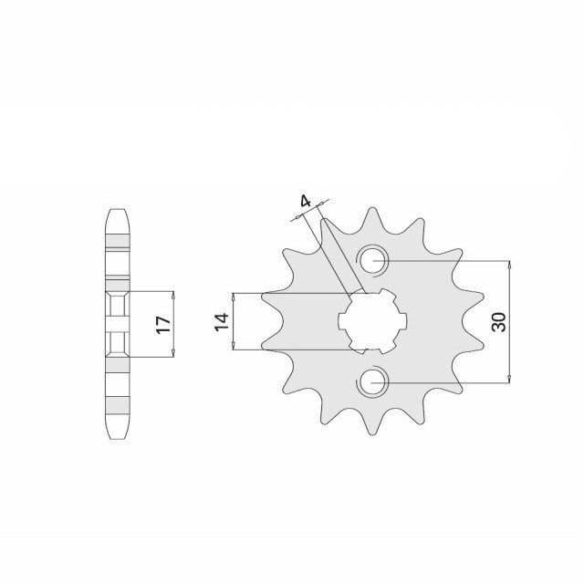 Sprocket, 14 teeth, 420 pitch