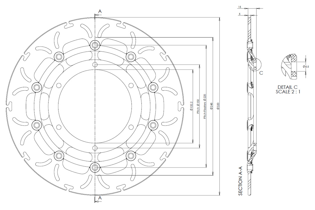 alpha Technik brake disc ABD33 Floating