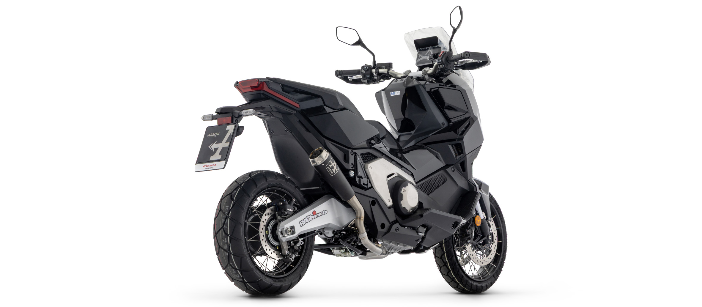 ARROW PRO-RACE DARK Exhaust, black stainless steel, for Honda X-ADV 750 RH21, model year 2025-