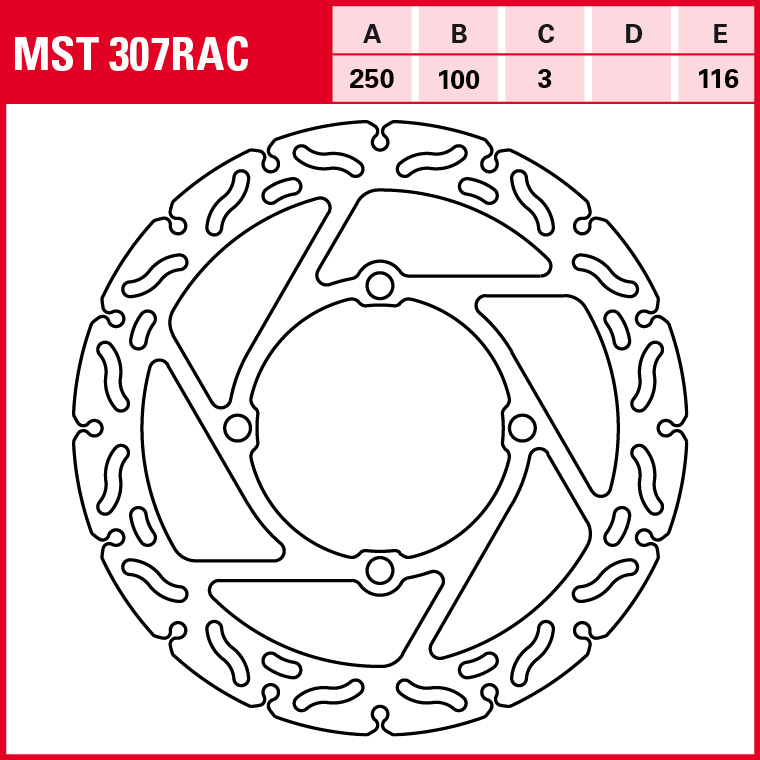 TRW brake disc Sportive fixed MST307RAC