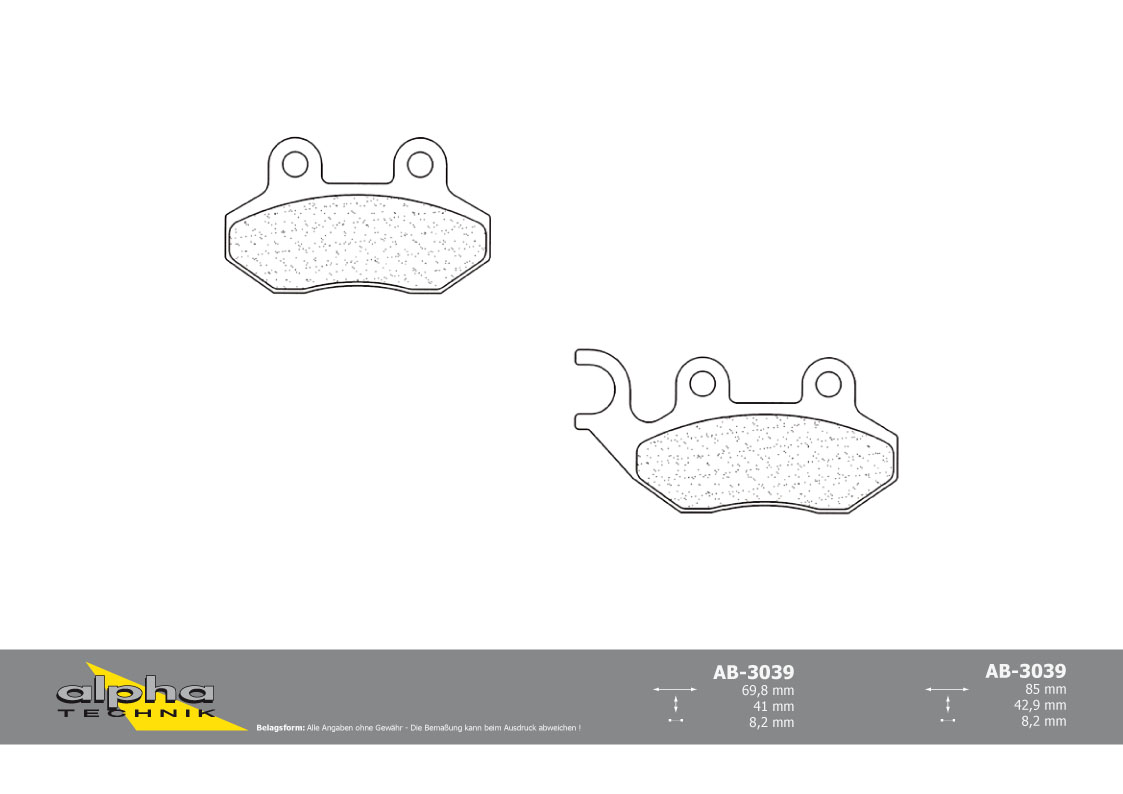 alpha Technik brake pad scooter with ABE