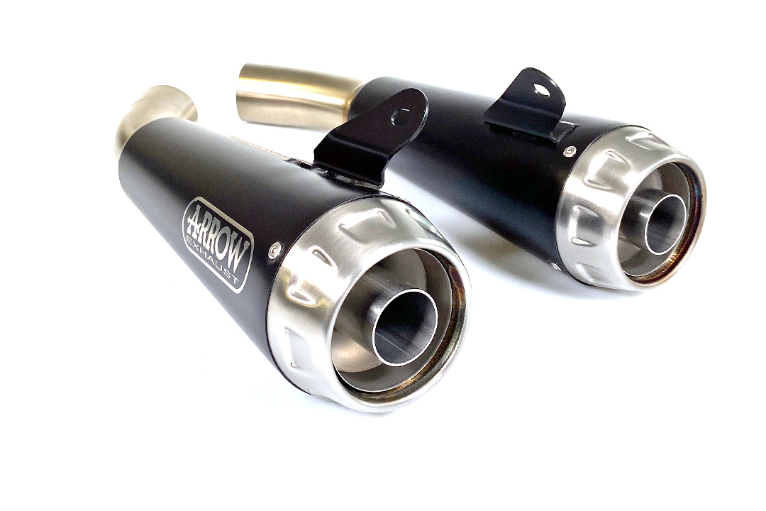 ARROW DARK PRO-RACE Exhaust for Ducati Scrambler 1100 2018-2020, Stainless Steel