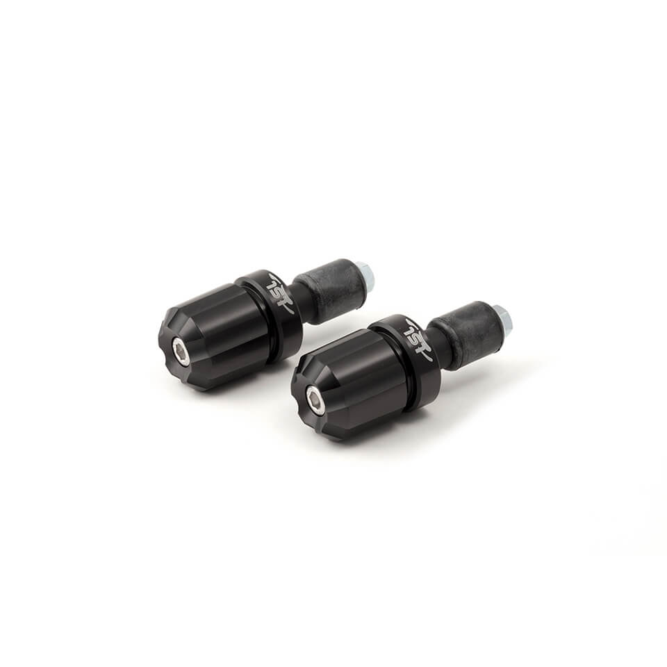 LSL handlebar Bar End Weights, Aluminium, Two-tone, Black - Matt-Black, with Logo, Ø14 & 18mm