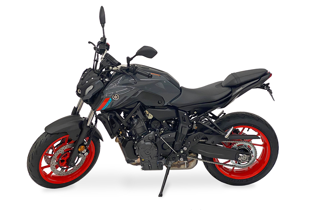alpha Technik licence plate holder for Yamaha MT-07 / MT-07 Pure, model year 2021-