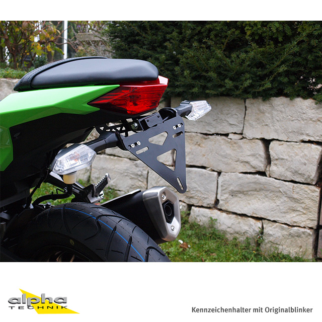alpha Technik Licence Plate Holder for Kawasaki Z300; Type ER300A; Model Year 2015-