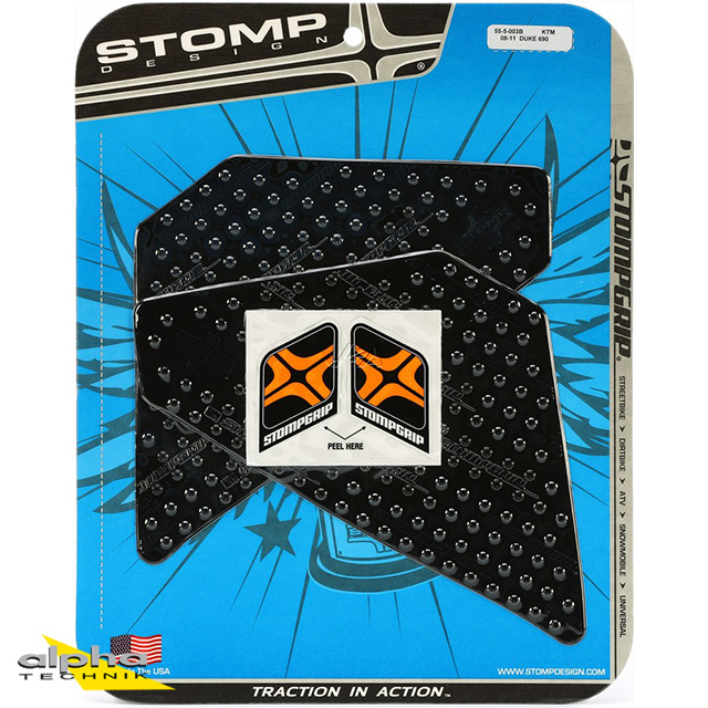 Stompgrip black, Volcano, for various Honda, KTM, Suzuki, Triumph and Yamaha models (see compatibility list)