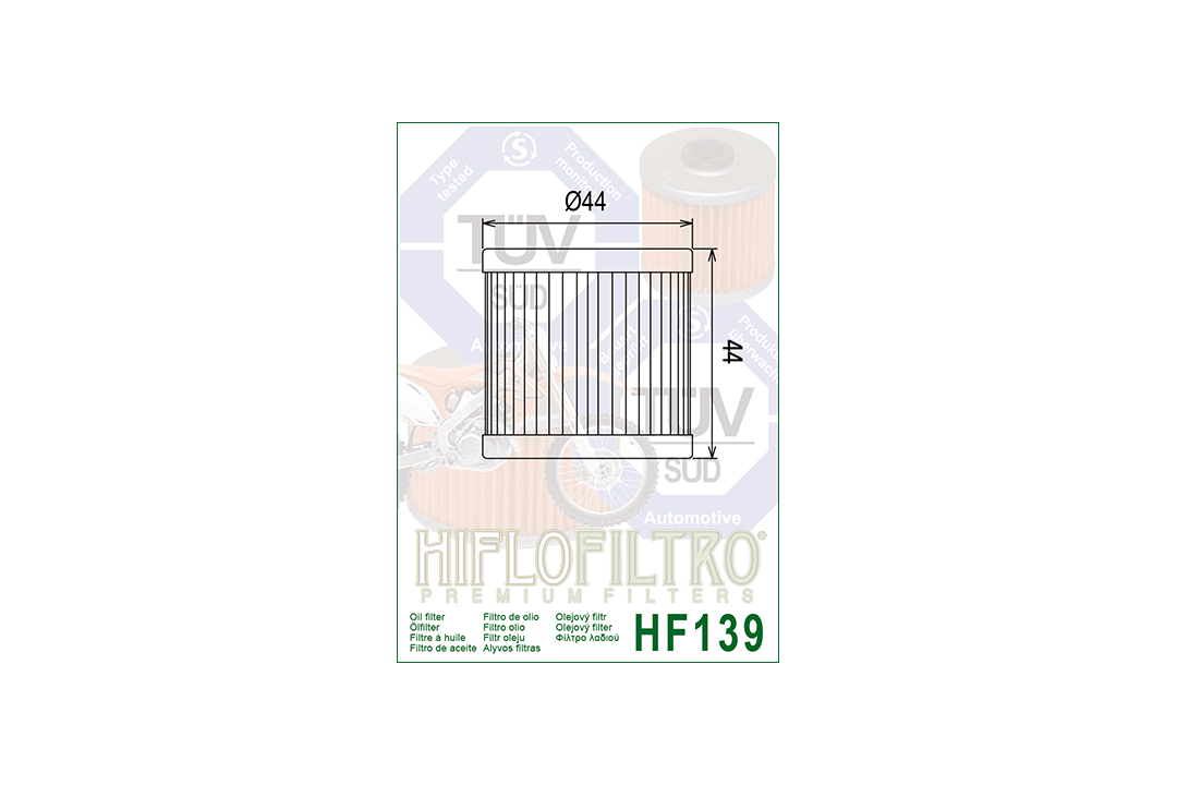 HIFLO oil filter HF139 for various CCM / Kawasaki / Suzuki models