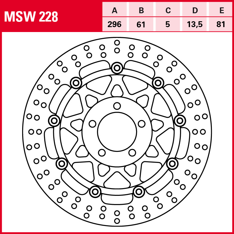 TRW brake disc Allround Floating MSW228