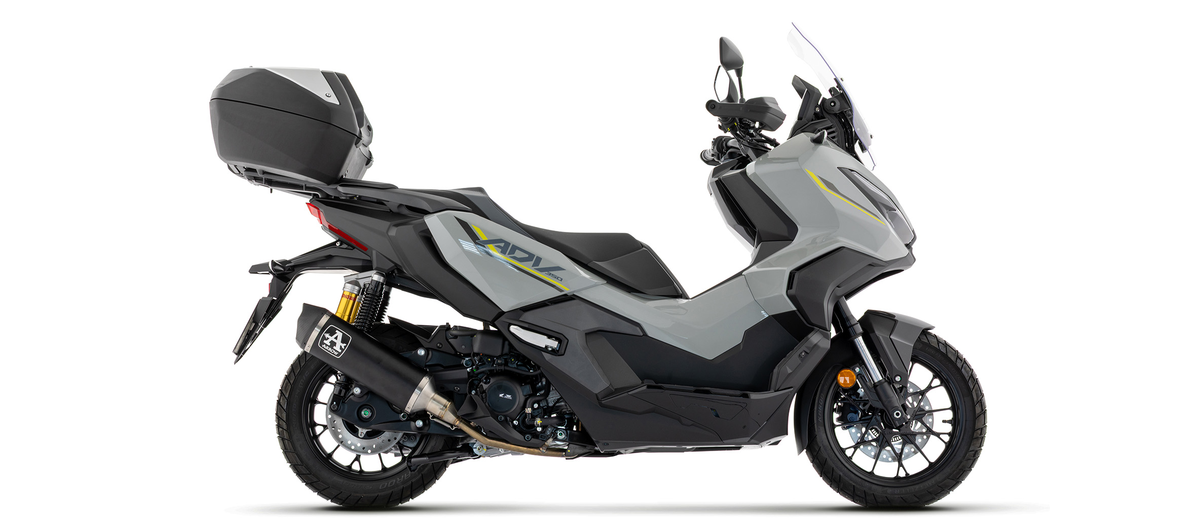 ARROW DARK URBAN Exhaust with Carbon End Cap for Honda ADV 350, 2025-
