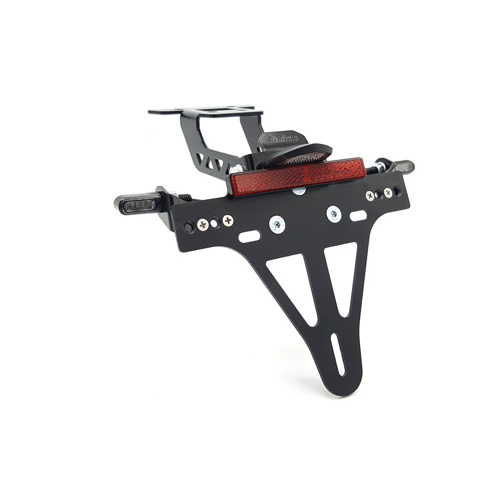 Number Plate Holder-flasher light, turn signal-Kit MLED for Kawasaki Ninja 400 from 2018 / Z 400 from 2019 (Rear)