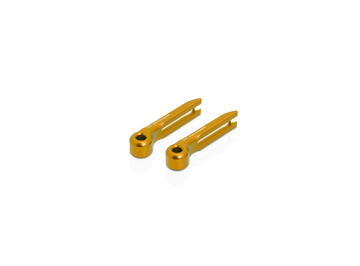 Barracuda Aluminium Lever End Caps, Gold Anodised (Pair), suitable for Barracuda Brake and clutch lever