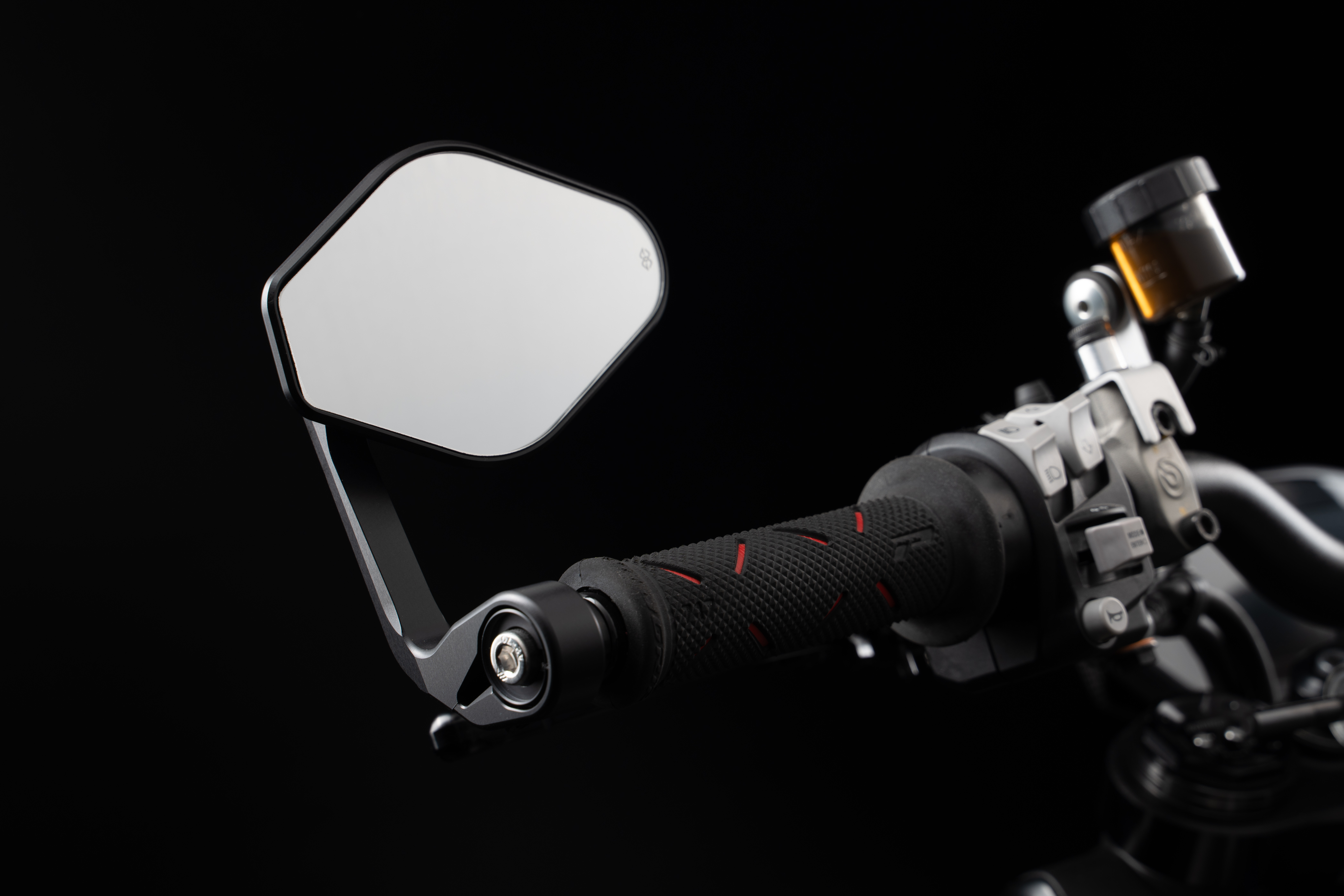 Gilles STRATOS handlebar bar end mirror symmetrical, black