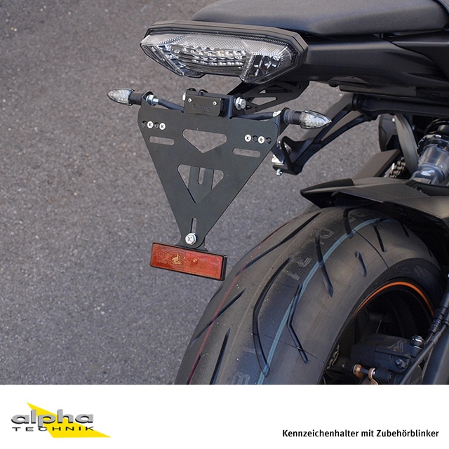 alpha Technik number plate holder for Yamaha MT09/ABS; Type RN29; Model year 2013-2016