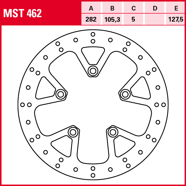 TRW brake disc All-round rigid MST462
