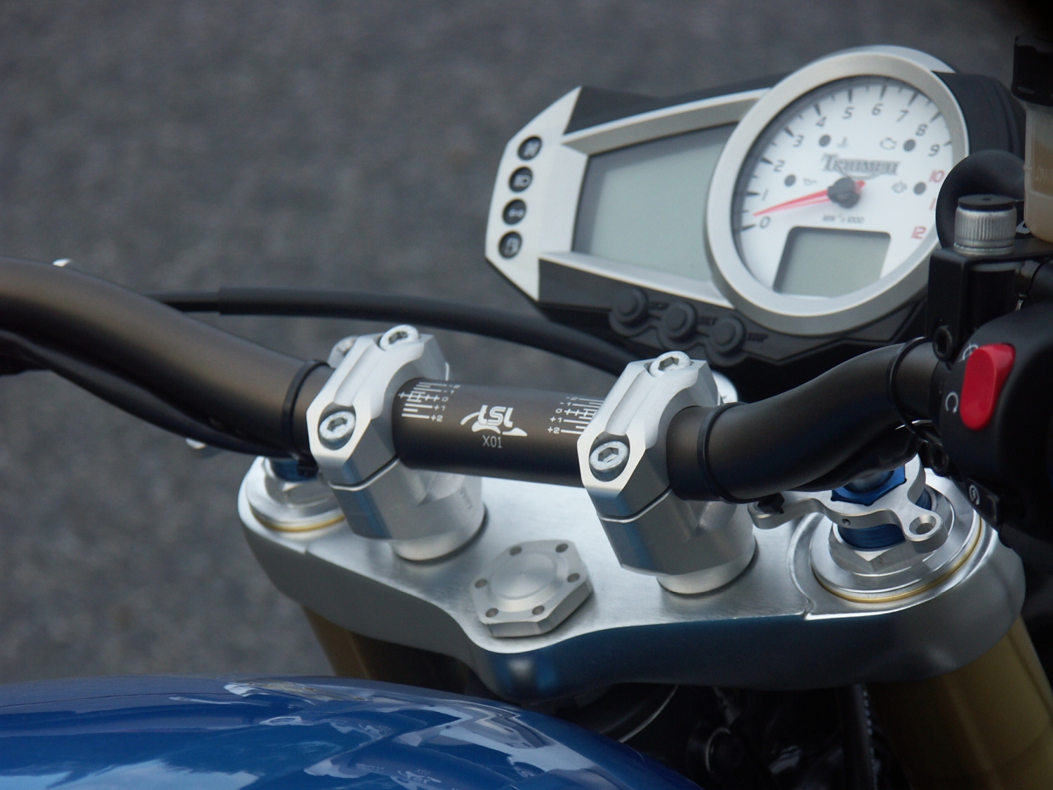 LSL X-Bar Alu-handlebar Superbike X01, 1 1/8 inch, black bead-blasted