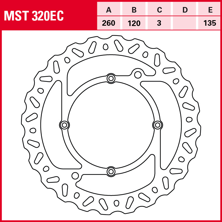 TRW brake disc Off-road Fixed MST320EC