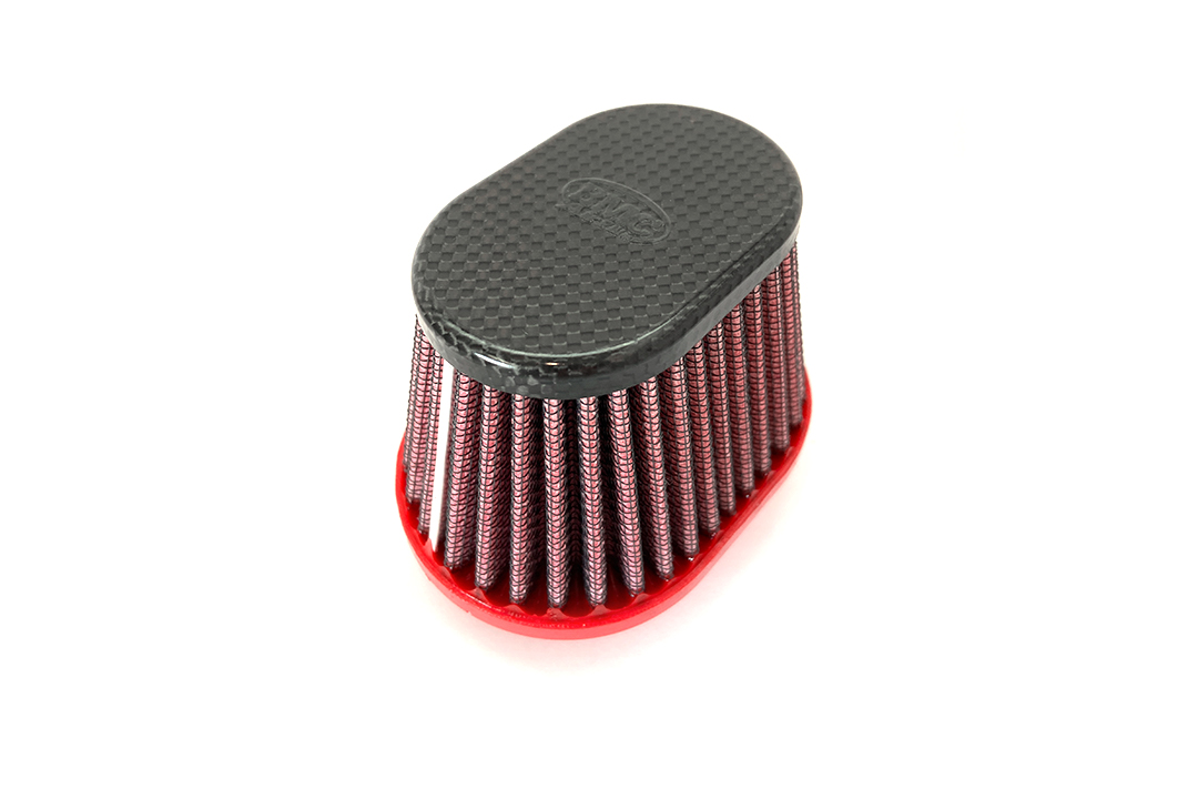 BMC Universal Conical Sport Air Filter, 50 mm Diameter, 70 mm Length, Central, Carbon Cap