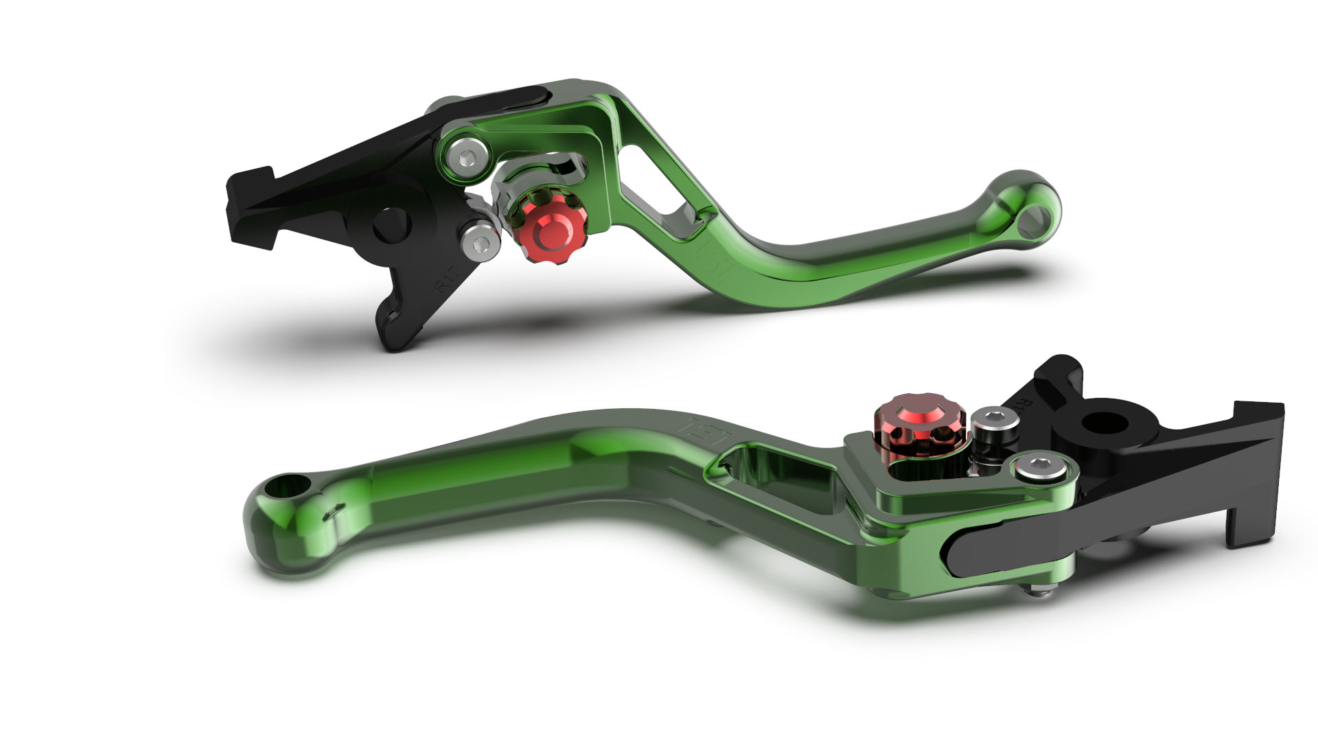 LSL BOW R82 Brake Lever, short, green/red