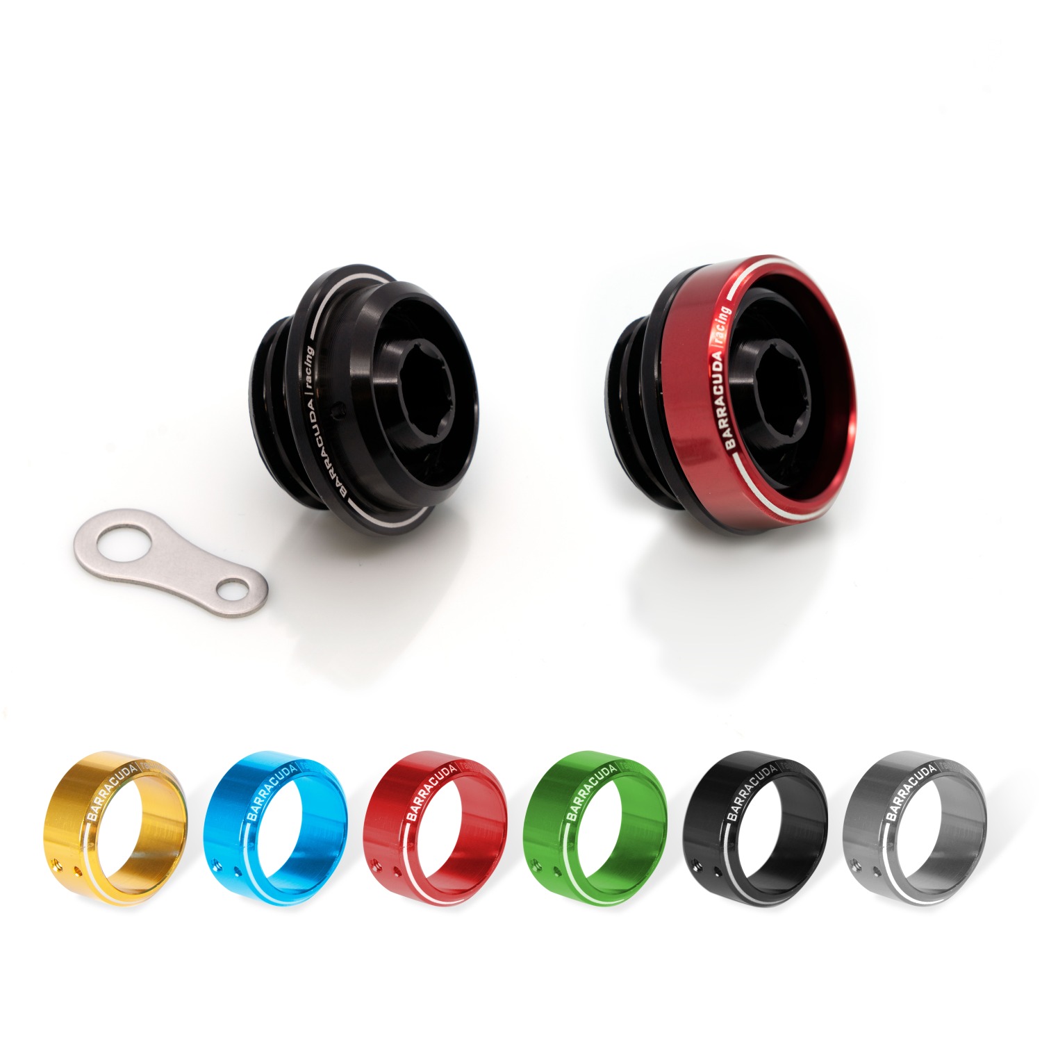 Black anodised insert for oil filler cap Ø 35 mm, compatible with BC-YN102-V2 and BC-KN102