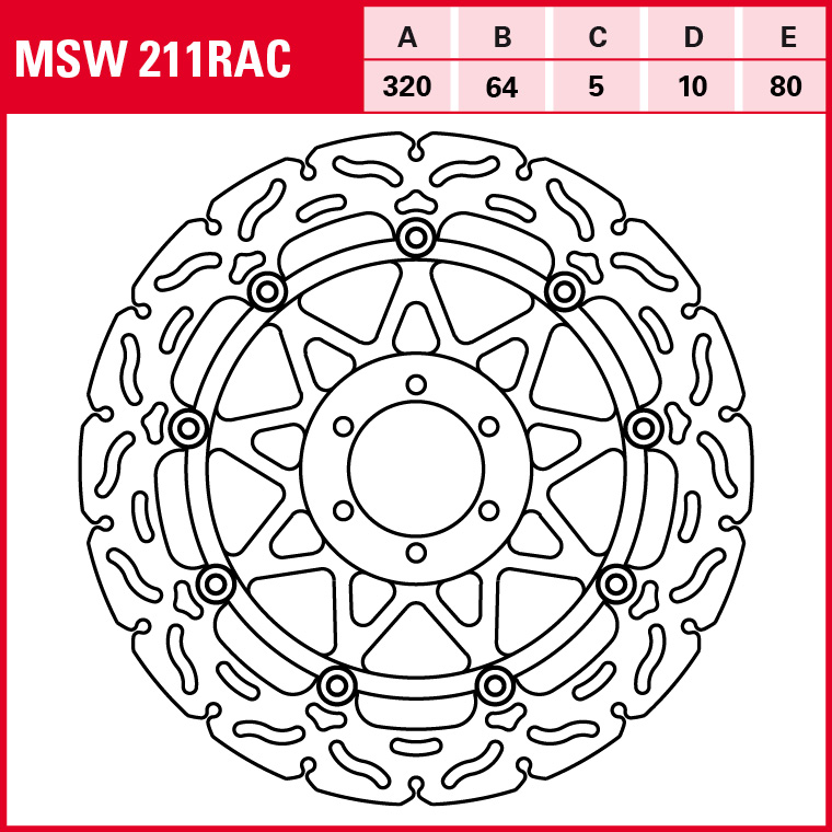 TRW brake disc Sport floating MSW211RAC