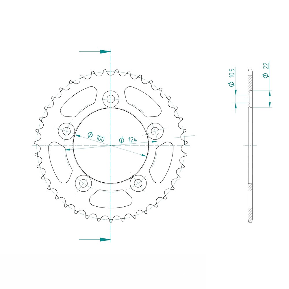 DID chain Kit with 530VX3 chain, standard colour, for Honda CB1100S, model year 2014-2015 and CB1100EX, model year 2015 onwards and CB1100RS, model year 2015 onwards