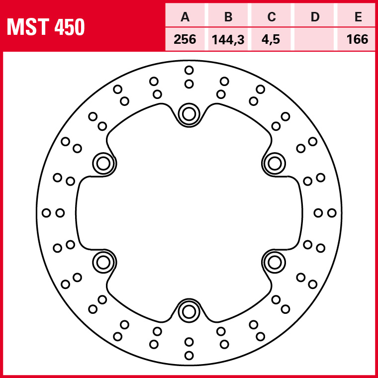 TRW brake disc All-round Rigid MST450