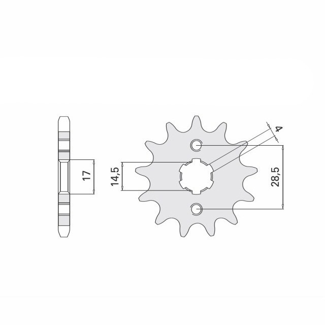 Sprocket, 14 Teeth, 420 Pitch