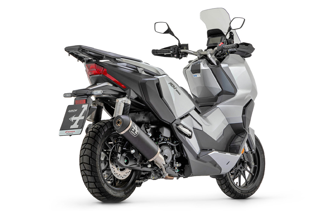 ARROW DARK URBAN exhaust for Honda ADV 350 from 2022-2025, black aluminium