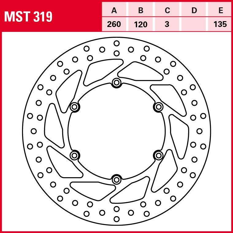 TRW brake disc Allround rigid MST319
