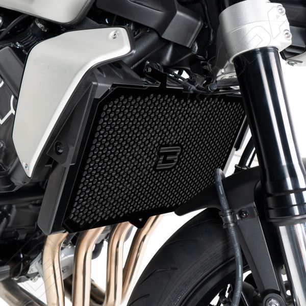 Barracuda radiator shield, black aluminium, for Honda CB1000R SC80 2018- , CB1000 Hornet 2025-