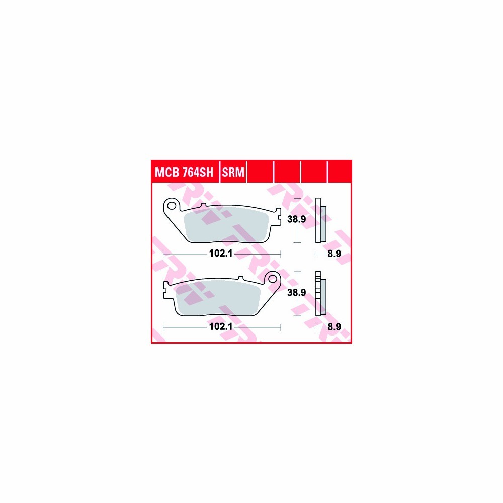 TRW brake pad pad set Sinter Scooter MCB764SRM rear