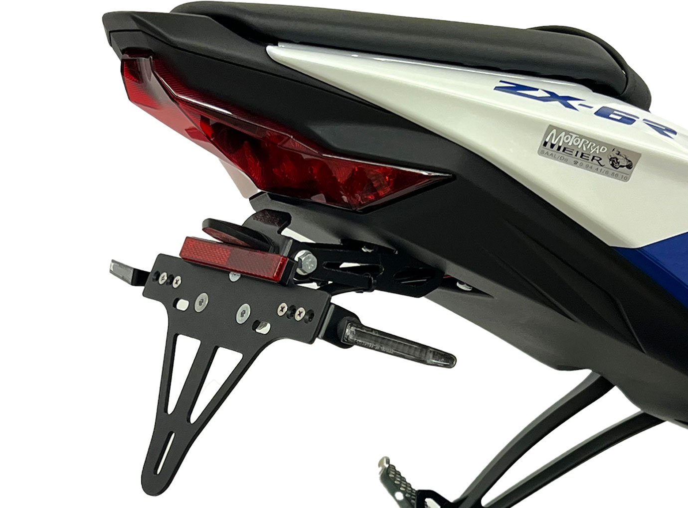 alpha Technik Licence Plate Holder for Kawasaki Ninja ZX-6R, model year 2024-