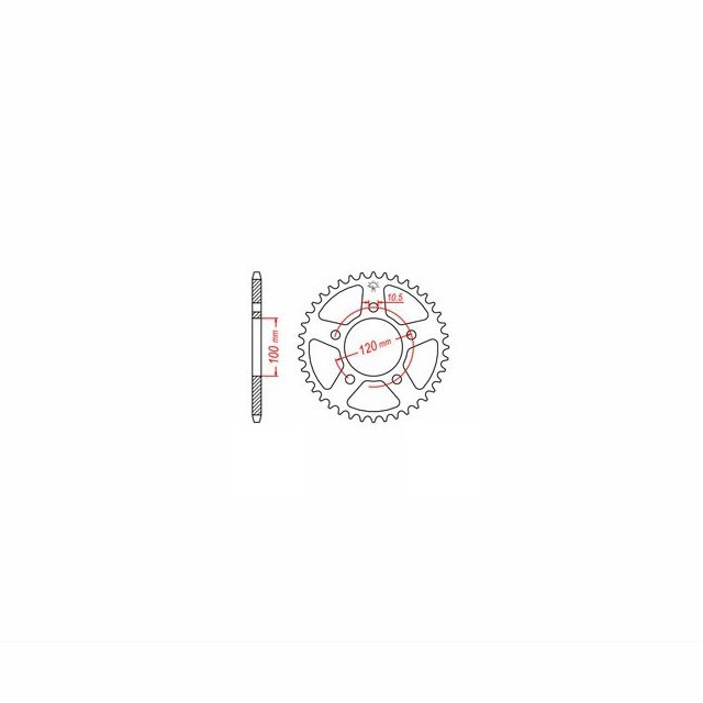 rear sprocket Aluminium, Aprilia Z-43
