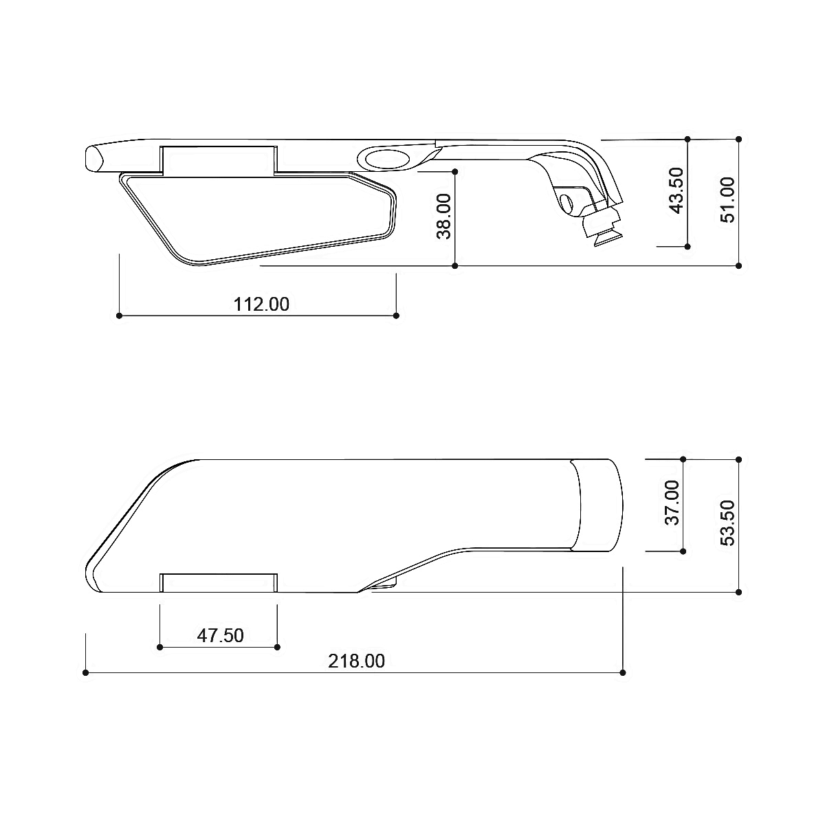 Barracuda SKIN AIR RACING Mirrors for Naked Bikes