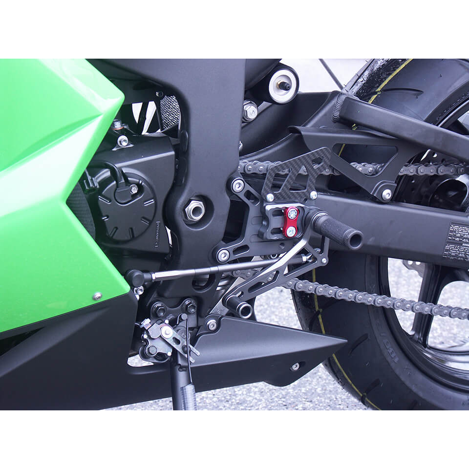 LSL 2Slide rearset for Kawasaki ZX-6R, 2007-2008, black-red