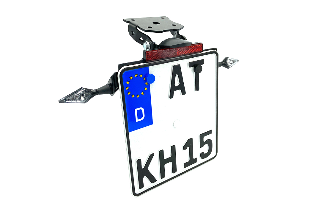 alpha Technik number plate holder for Kawasaki Z800; Type ZR800F, ZR800C, ZR800A, from model year 2013-